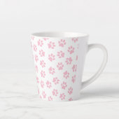 Patroon van poten, hondenpoten, Baby roze poten Latte Mok (Rechts)