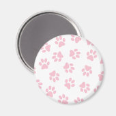 Patroon van poten, hondenpoten, Baby roze poten Magneet (Voorkant / Achterkant)