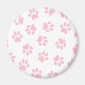 Patroon van poten, hondenpoten, Baby roze poten Magneet (Voorkant)