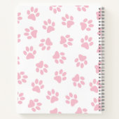 Patroon van poten, hondenpoten, Baby roze poten Notitieboek (Achterkant)