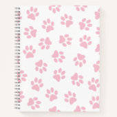 Patroon van poten, hondenpoten, Baby roze poten Notitieboek (Voorkant)