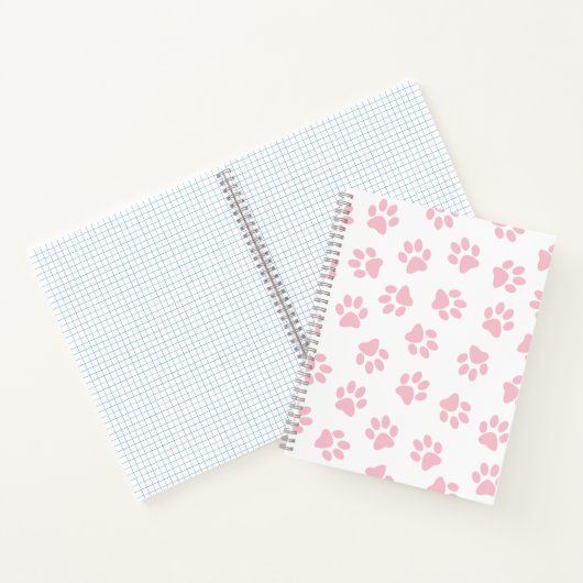 Patroon van poten, hondenpoten, Baby roze poten Notitieboek (Binnen)