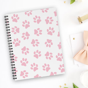 Patroon van poten, hondenpoten, Baby roze poten Notitieboek