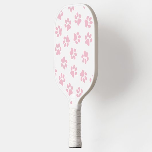 Patroon van poten, hondenpoten, Baby roze poten Pickleball Paddle (Links)