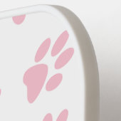 Patroon van poten, hondenpoten, Baby roze poten Pickleball Paddle (Links Detail)