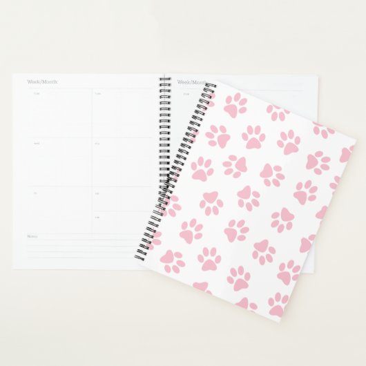 Patroon van poten, hondenpoten, Baby roze poten Planner (Display)