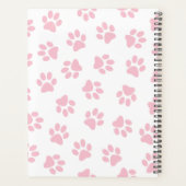 Patroon van poten, hondenpoten, Baby roze poten Planner (Achterkant)