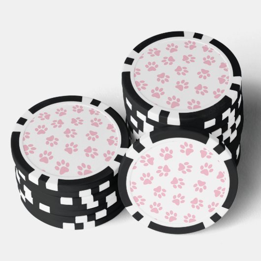 Patroon van poten, hondenpoten, Baby roze poten Poker Chips (Opstapeling)