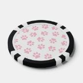 Patroon van poten, hondenpoten, Baby roze poten Poker Chips (Enkel)