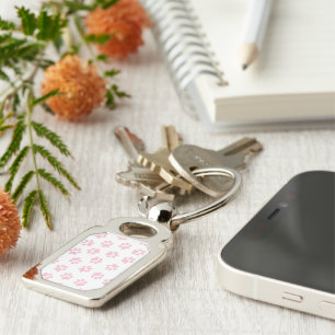 Patroon van poten, hondenpoten, Baby roze poten Sleutelhanger
