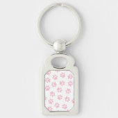 Patroon van poten, hondenpoten, Baby roze poten Sleutelhanger (Voorkant)