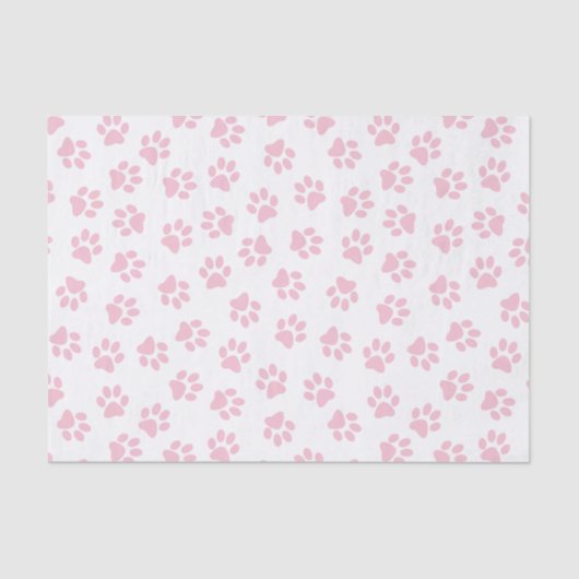 Patroon van poten, hondenpoten, Baby roze poten Tissuepapier (Voorkant)