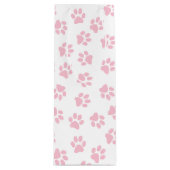 Patroon van poten, hondenpoten, Baby roze poten Wijn Cadeautas (Voorkant)