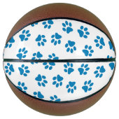 Patroon van poten, hondenpoten, blauwe poten basketbal (Voorkant)