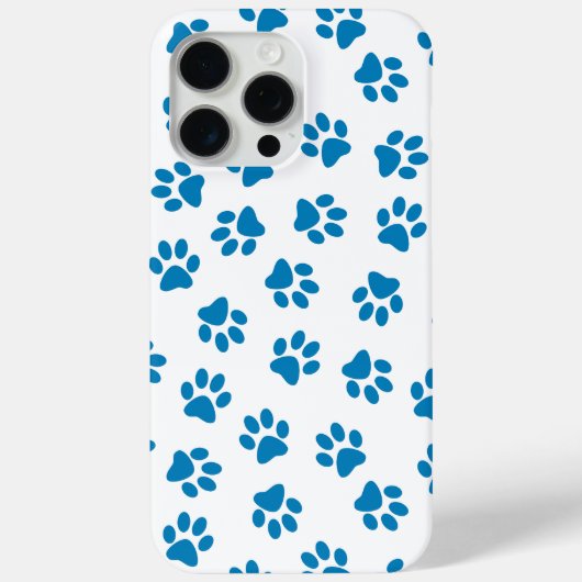 Patroon van poten, hondenpoten, blauwe poten Case-Mate iPhone case (Achterkant)