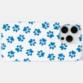 Patroon van poten, hondenpoten, blauwe poten Case-Mate iPhone case (Achterkant (horizontaal))