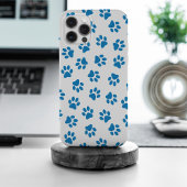 Patroon van poten, hondenpoten, blauwe poten Case-Mate iPhone case
