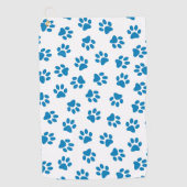 Patroon van poten, hondenpoten, blauwe poten golfhanddoek (Voorkant)