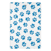 Patroon van poten, hondenpoten, blauwe poten mini klembord (Achterkant)