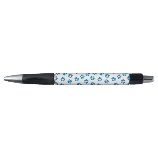 Patroon van poten, hondenpoten, blauwe poten pen (Voorkant)