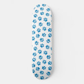 Patroon van poten, hondenpoten, blauwe poten persoonlijk skateboard (Voorkant)