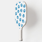 Patroon van poten, hondenpoten, blauwe poten pickleball paddle (Links)