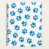 Patroon van poten, hondenpoten, blauwe poten planner (Voorkant)