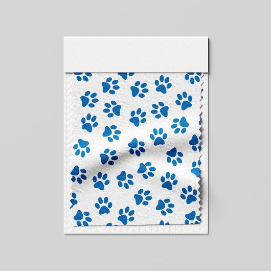 Patroon van poten, hondenpoten, blauwe poten stof