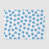 Patroon van poten, hondenpoten, blauwe poten tissuepapier (Voorkant)