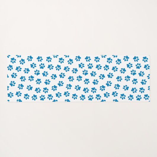 Patroon van poten, hondenpoten, blauwe poten yogamat (Achterkant (horizontaal))