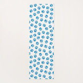 Patroon van poten, hondenpoten, blauwe poten yogamat (Achterkant)