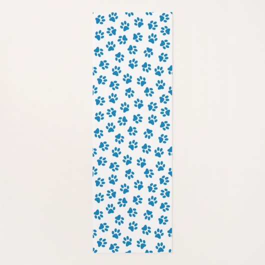 Patroon van poten, hondenpoten, blauwe poten yogamat (Achterkant)