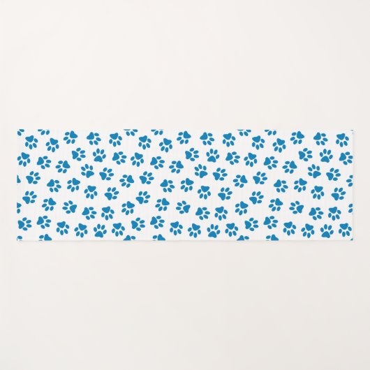 Patroon van poten, hondenpoten, blauwe poten yogamat (Voorkant (horizontaal))