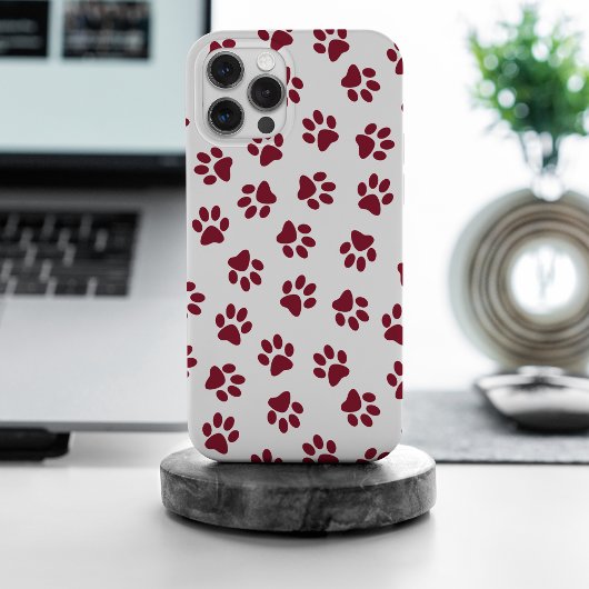 Patroon van poten, hondenpoten, Bourgondische pote Case-Mate iPhone Case