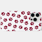 Patroon van poten, hondenpoten, Bourgondische pote Case-Mate iPhone Case (Achterkant (horizontaal))