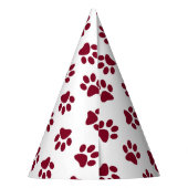 Patroon van poten, hondenpoten, Bourgondische pote Feesthoedjes (Achterkant)