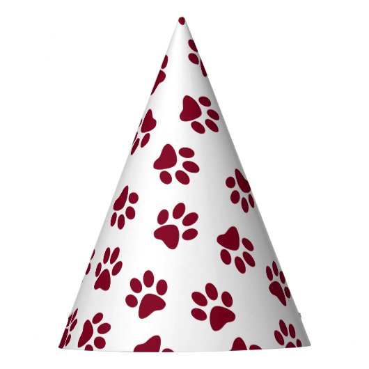 Patroon van poten, hondenpoten, Bourgondische pote Feesthoedjes (Voorkant)