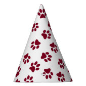 Patroon van poten, hondenpoten, Bourgondische pote Feesthoedjes (Rechts)