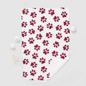 Patroon van poten, hondenpoten, Bourgondische pote Golfhanddoek (Insitu)