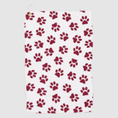 Patroon van poten, hondenpoten, Bourgondische pote Golfhanddoek (Voorkant)