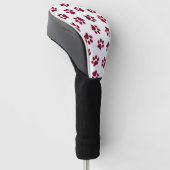 Patroon van poten, hondenpoten, Bourgondische pote Golfheadcover (Schuin)
