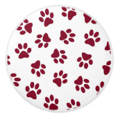 Patroon van poten, hondenpoten, Bourgondische pote Keramische Knop (Voorkant)