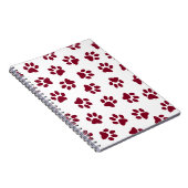 Patroon van poten, hondenpoten, Bourgondische pote Notitieboek (Rechterzijde)