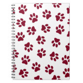 Patroon van poten, hondenpoten, Bourgondische pote Notitieboek (Voorkant)