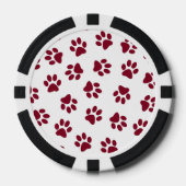 Patroon van poten, hondenpoten, Bourgondische pote Poker Chips (Voorkant)
