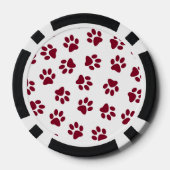 Patroon van poten, hondenpoten, Bourgondische pote Poker Chips (Achterkant)