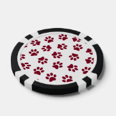 Patroon van poten, hondenpoten, Bourgondische pote Poker Chips (Enkel)