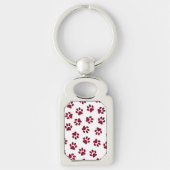 Patroon van poten, hondenpoten, Bourgondische pote Sleutelhanger (Voorkant)