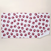 Patroon van poten, hondenpoten, Bourgondische pote Strandlaken (Voorkant)