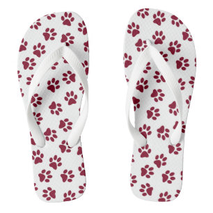 Patroon van poten, hondenpoten, Bourgondische pote Teenslippers